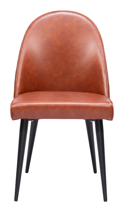 Silloth Armless Dining Chair Set of 2 - Brown Modern Chairs for Cozy Dining Spaces