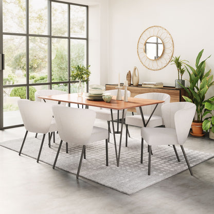 Aimee Dining Chair Set of 2 - Stylish Cream Design for Elegant Dining Rooms and Contemporary Spaces