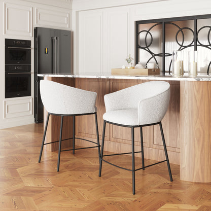 Essen Counter Stool - Ivory Stylish and Comfortable Counter Stool for Contemporary Kitchens and Dining Spaces