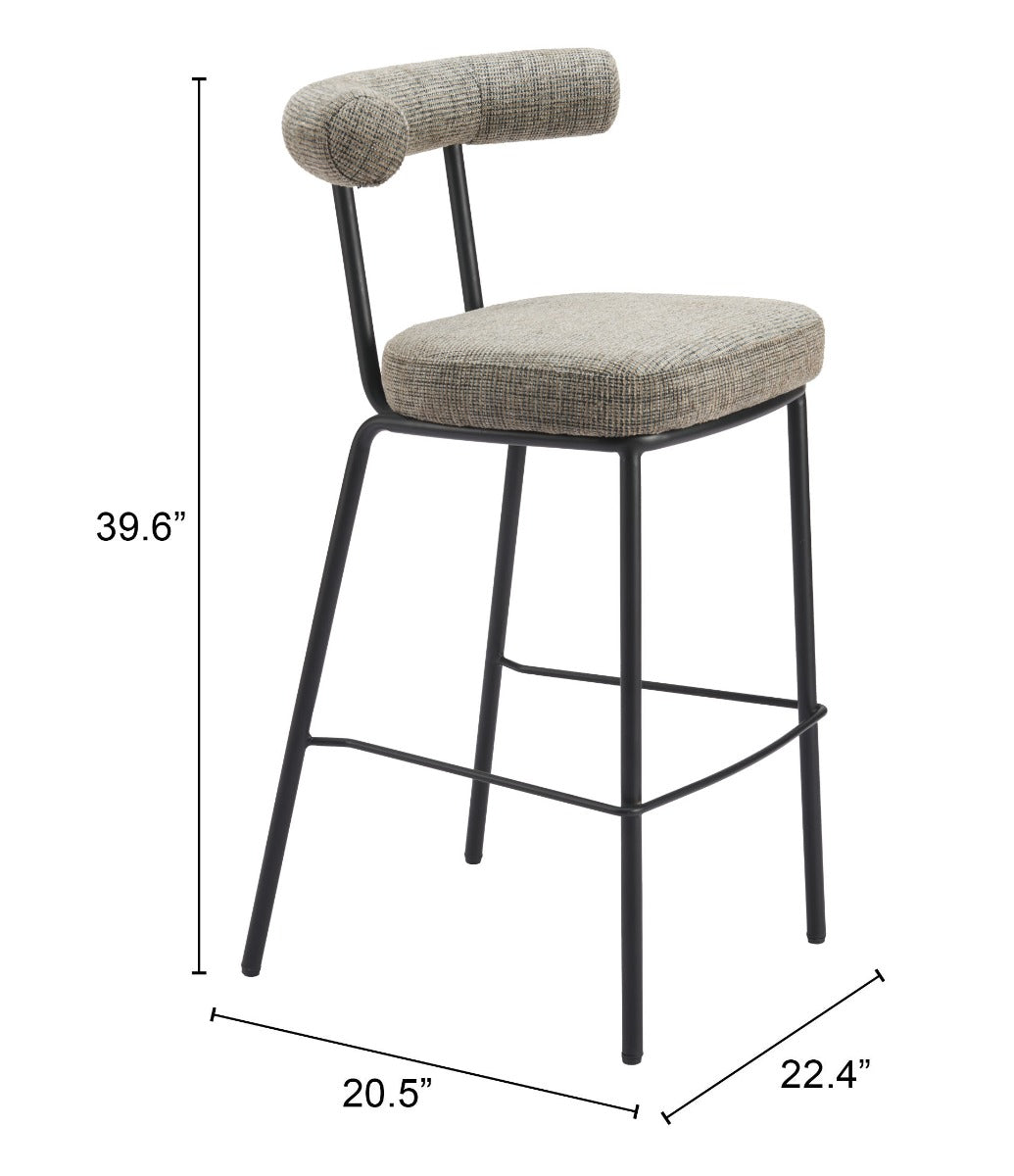 Kede Barstool Green Tweed