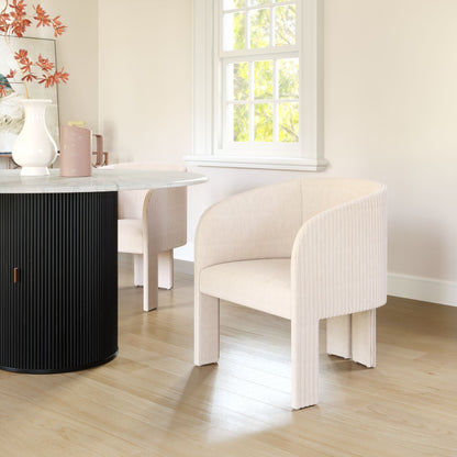 Hull Accent Chair - Beige Stylish Upholstered Chair for Cozy and Contemporary Spaces