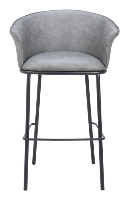 Garston Barstool Gray – Stylish and Comfortable Gray Barstool for Kitchen or Home Bar Area