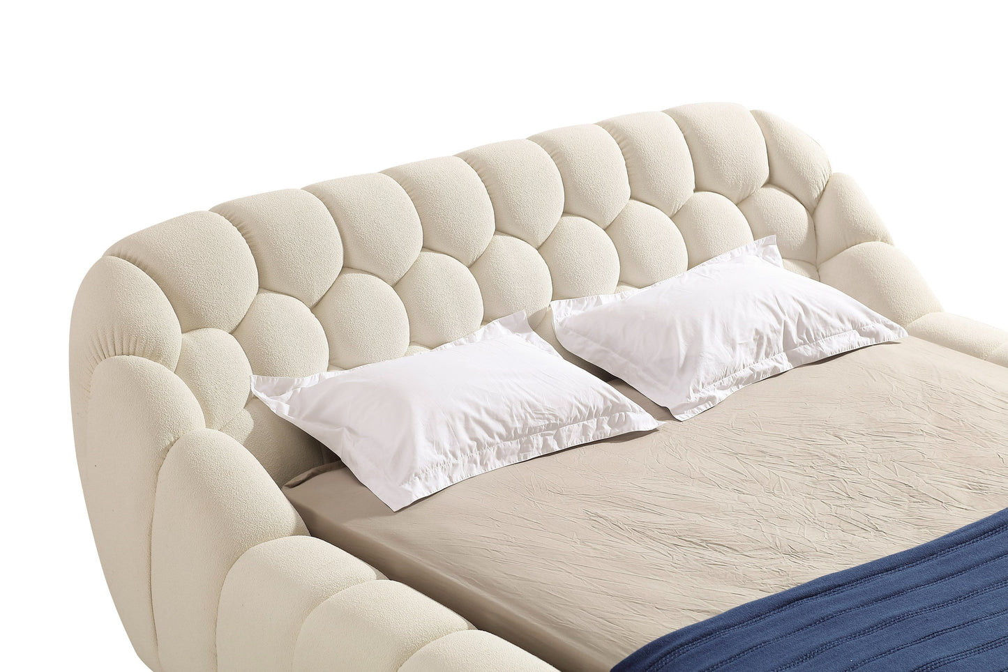 Divani Casa Yolonda - Modern Off White Fabric Bed