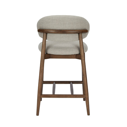 Modrest Blum Modern Beige Linen Counter Chair – A Stylish and Functional Addition to Your Contemporary Space
