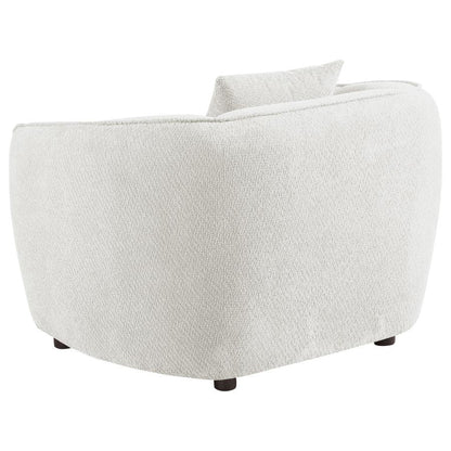 Aleisha 3 Piece Ivory Chenille Upholstered Sofa Set