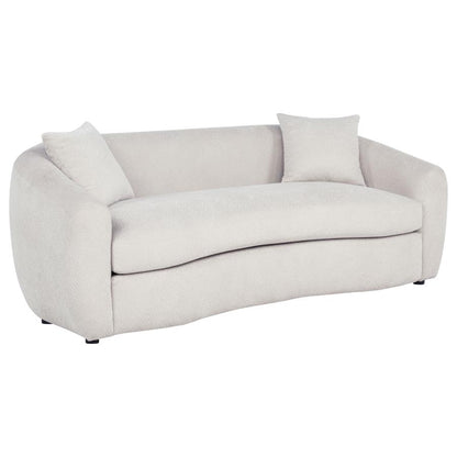 Isabella 3 Piece Sand Fabric Upholstered Sofa Set