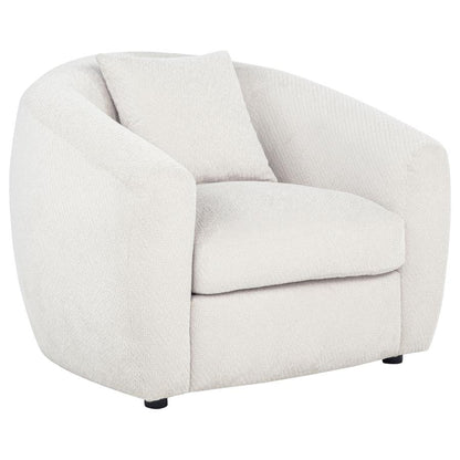 Isabella 3 Piece Sand Fabric Upholstered Sofa Set