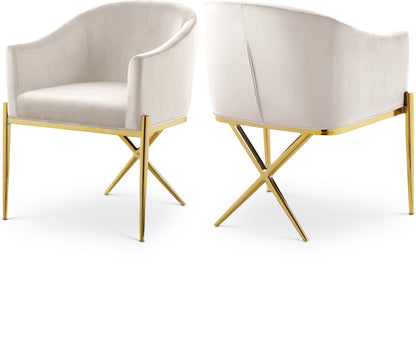 Xavier Velvet Upholstered Dining Chair – Sophisticated Modern Dining Room Seating