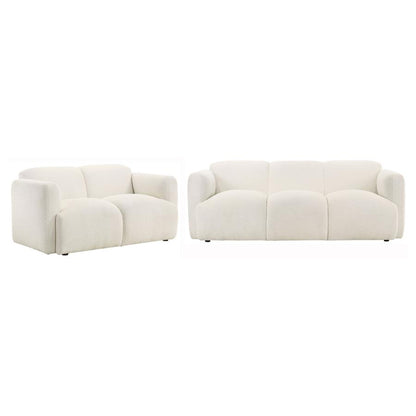 Dorset 2 Piece Upholstered Round Track Arm Sofa Set
