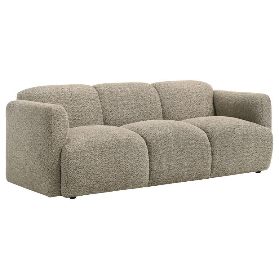 Dorset 2 Piece Upholstered Round Track Arm Sofa Set