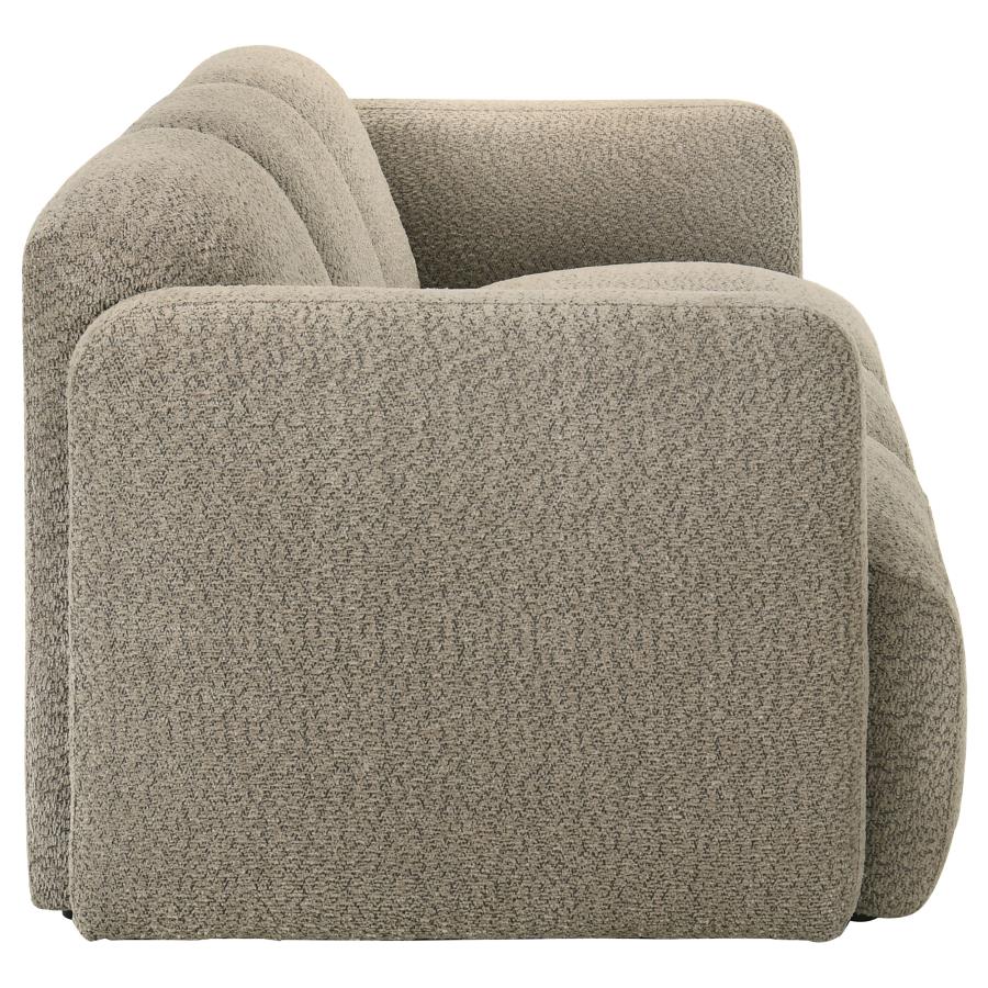 Dorset 2 Piece Upholstered Round Track Arm Sofa Set