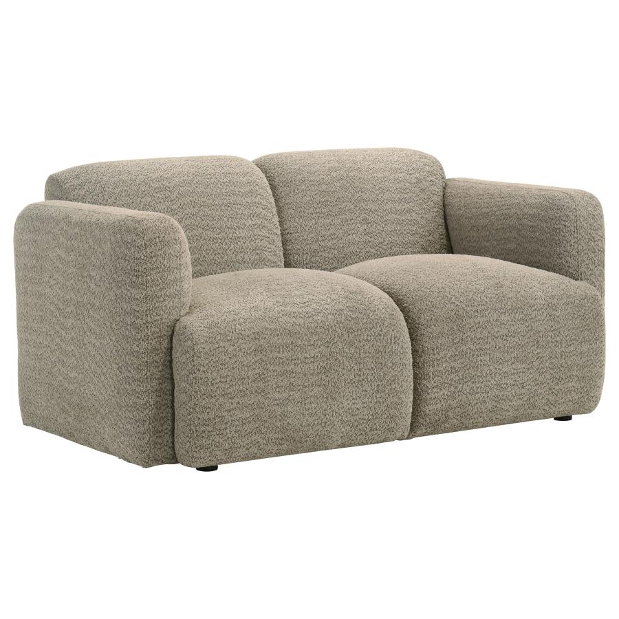 Dorset 2 Piece Upholstered Round Track Arm Sofa Set