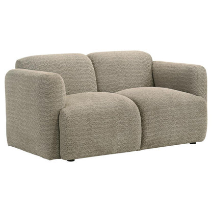 Dorset 2 Piece Upholstered Round Track Arm Sofa Set