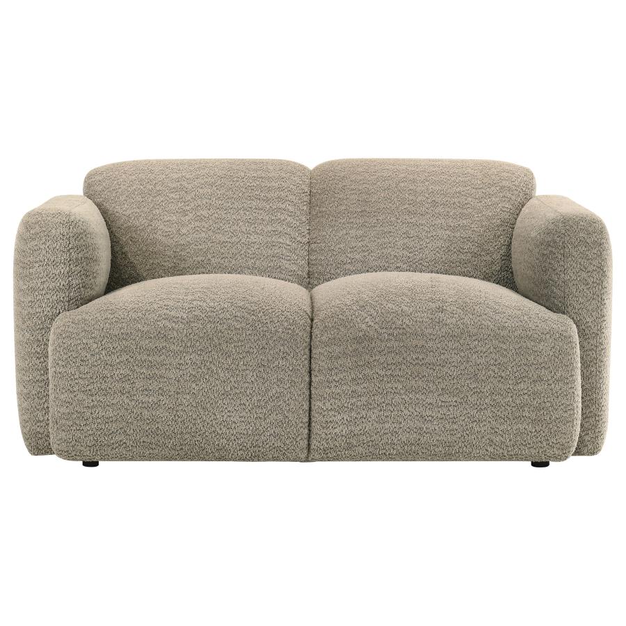 Dorset 2 Piece Upholstered Round Track Arm Sofa Set
