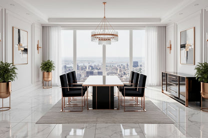 Cartier Black and Rose Gold Dining Table
