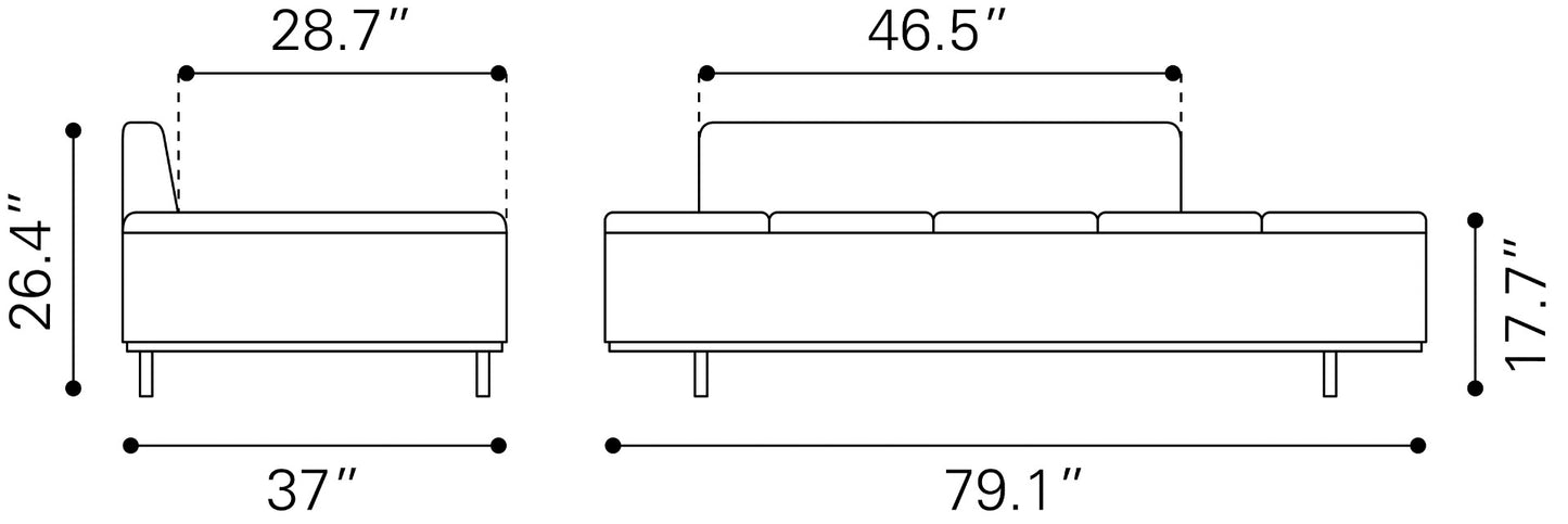 Confection Sofa Gray