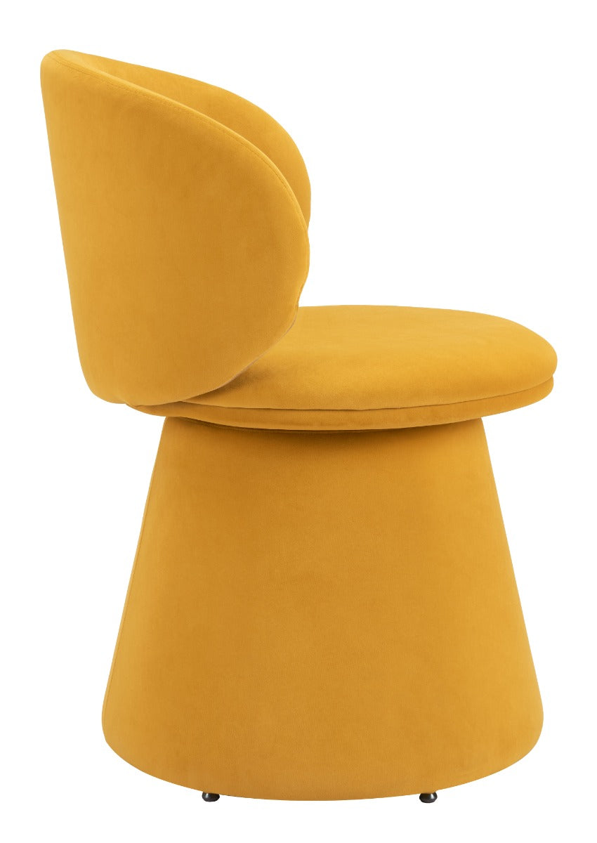 Oblic Swivel Dining Chair Orange