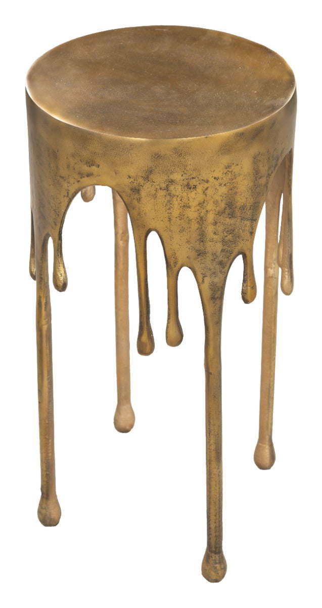 Drip Accent Table Antique Brass