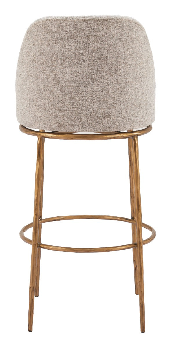 Nordhavn Swivel Barstool Beige & Gold