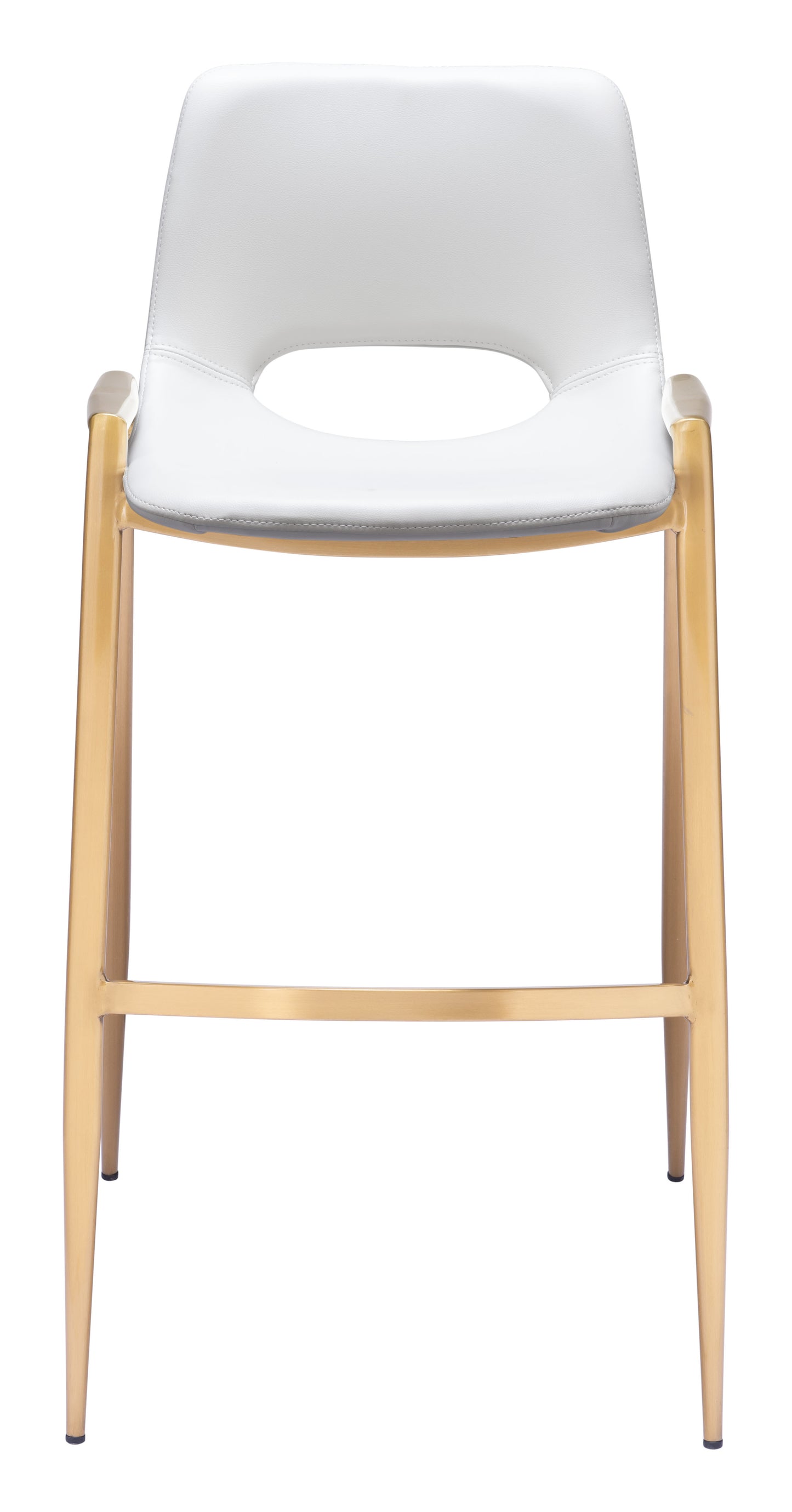 Desi Barstool (Set of 2) White & Gold