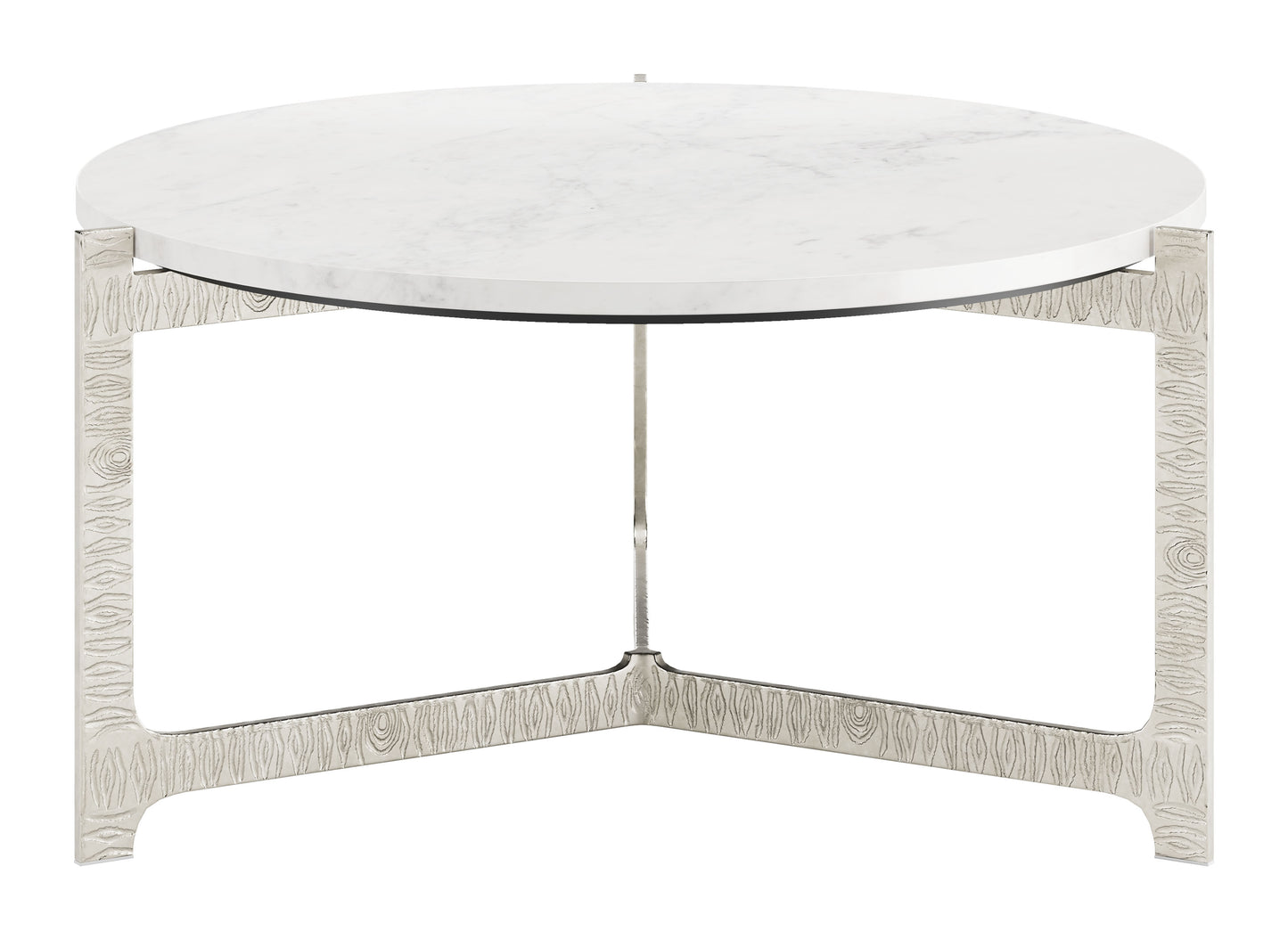 Barmas Coffee Table White & Silver