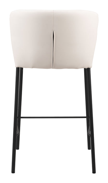 Linz Counter Stool Set of 2 - Elegant Cream Design for Modern Kitchens and Dining Areas
