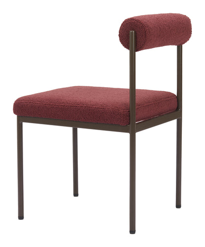 Livorno Dining Chair - Red & Bronze Stylish Upholstered Chairs for Elegant Dining Spaces
