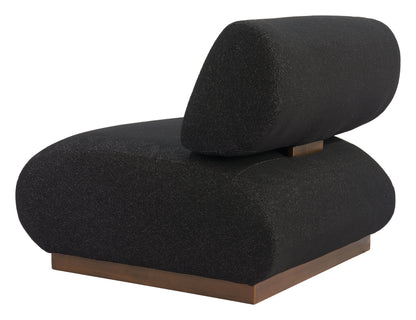 Barsa Accent Chair - Black Sleek and Modern Upholstered Chair for Contemporary Living Spaces