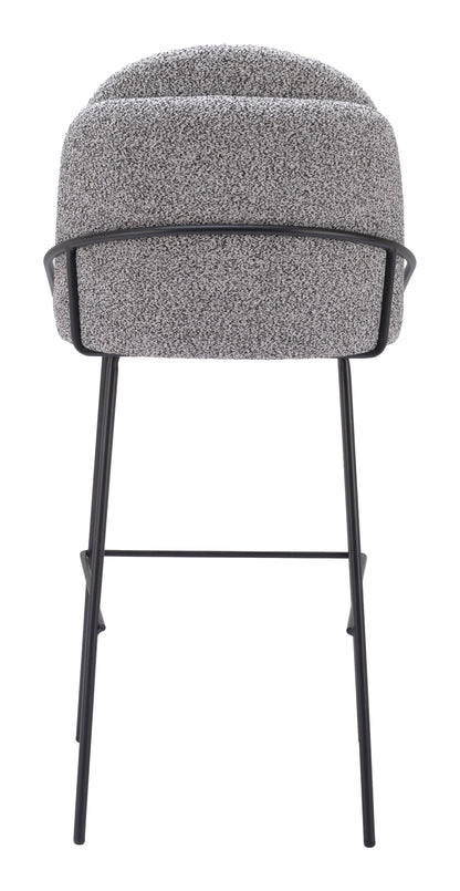 Jambi Barstool Set of 2 - Black & White Stylish and Modern Barstools for Contemporary Kitchens and Home Bars