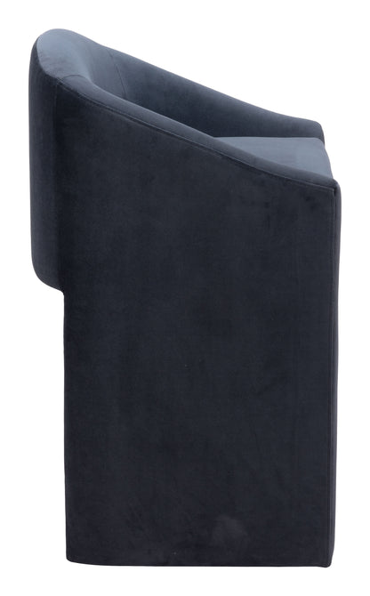 Emas Counter Stool - Midnight Gray Sleek and Stylish Upholstered Stool for Modern Kitchens and Dining Spaces