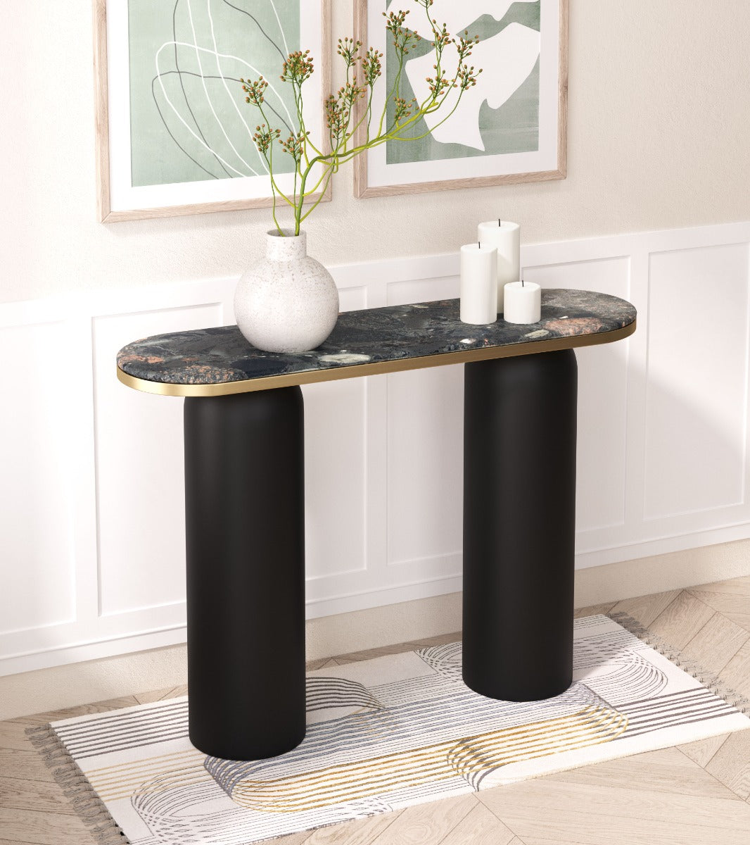 Luxor Console Table - Vibrant Multicolor Design for Eye-Catching Entryways and Living Rooms