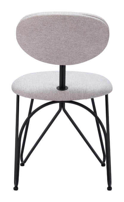 Novi Dining Chair Set of 2 - Dove Gray Modern Upholstered Chairs for Stylish Dining Spaces