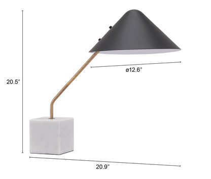 Pike Floor Lamp Black & White