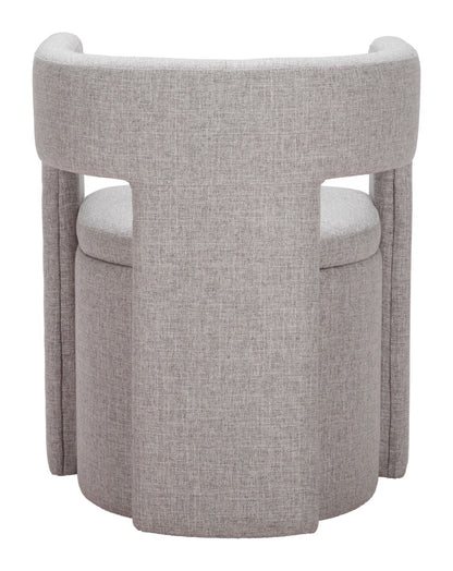 Papua Dining Chair - Gray Stylish and Comfortable Upholstered Chair for Modern Dining Rooms
