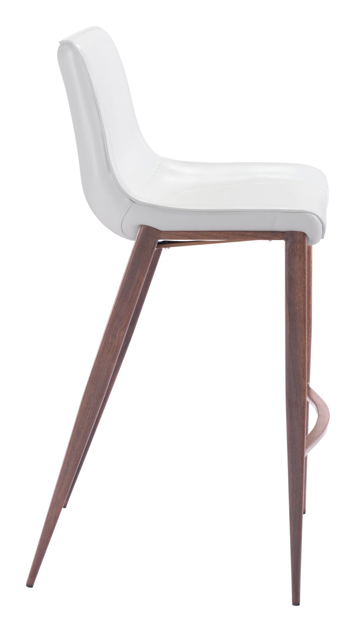 Magnus Barstool (Set of 2) White & Walnut