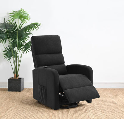 Amsdell Black Power Lift Recliner Chair – Upholstered Comfort with Remote Control