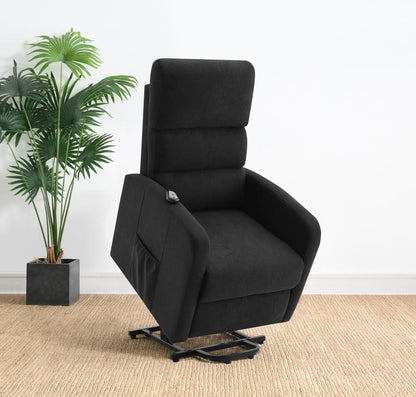 Amsdell Black Power Lift Recliner Chair – Upholstered Comfort with Remote Control