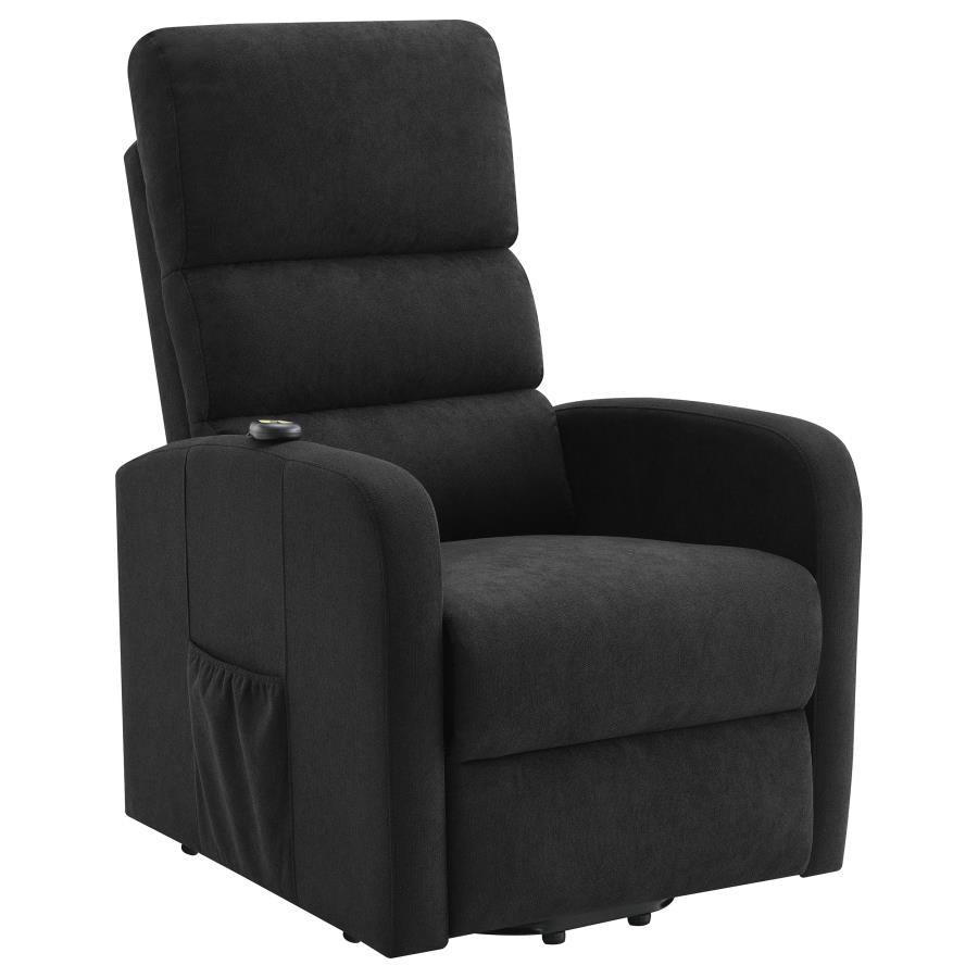 Amsdell Black Power Lift Recliner Chair – Upholstered Comfort with Remote Control