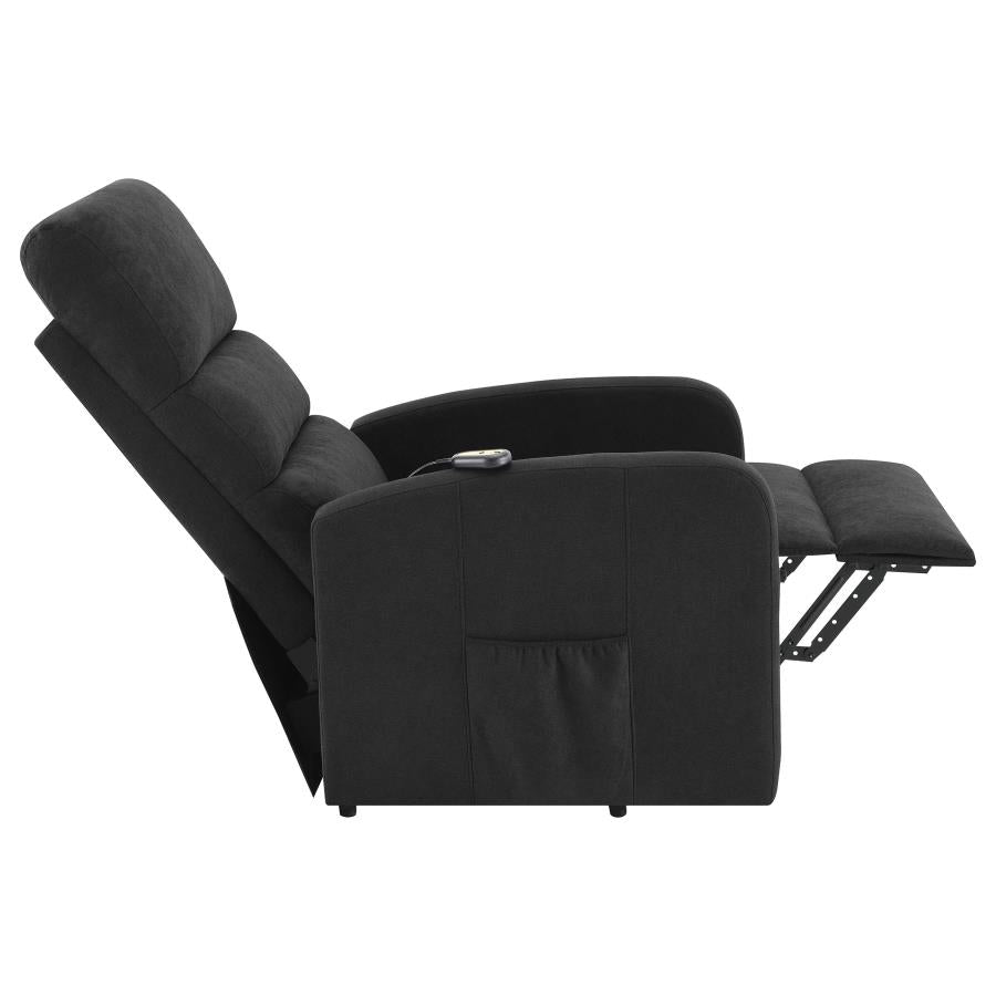 Amsdell Black Power Lift Recliner Chair – Upholstered Comfort with Remote Control