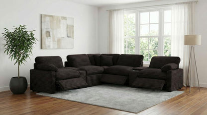 Collins 7 Piece Chocolate Brown Modular Power Reclining Sectional