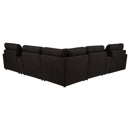 Collins 7 Piece Chocolate Brown Modular Power Reclining Sectional