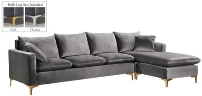Naomi Velvet Upholstered Reversible Sectional – Luxe Looks Everyday Comfort