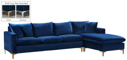 Naomi Velvet Upholstered Reversible Sectional – Luxe Looks Everyday Comfort