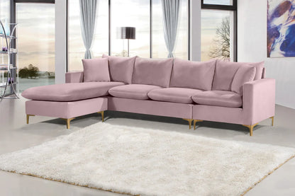Naomi Velvet Upholstered Reversible Sectional – Luxe Looks Everyday Comfort