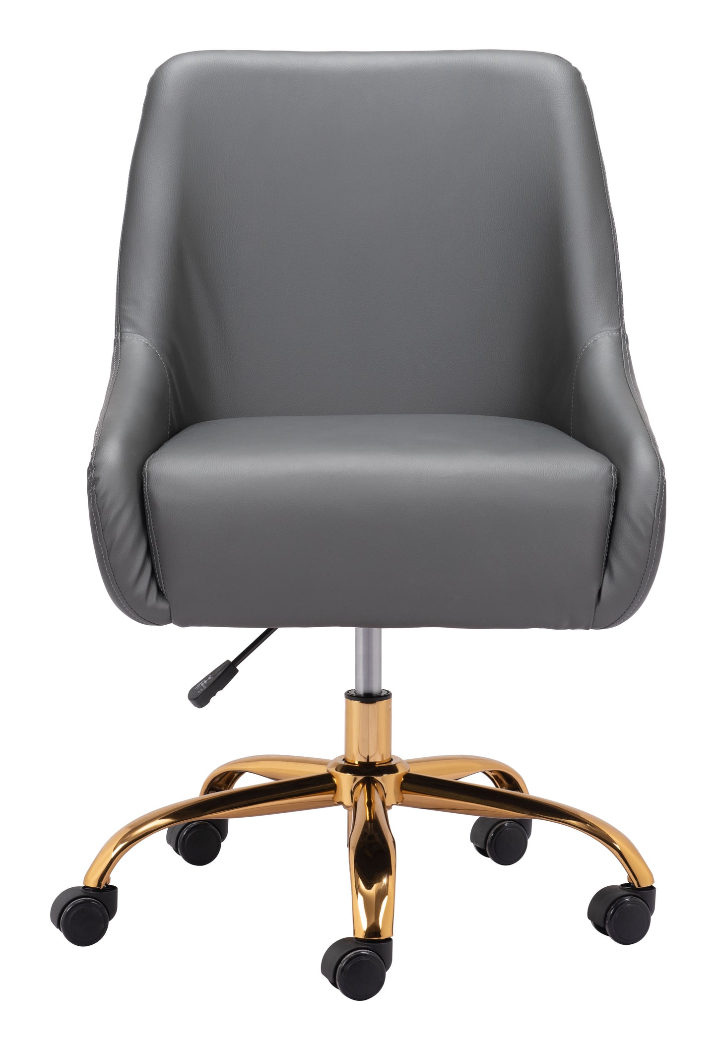 Madelaine Office Chair Gray & Gold