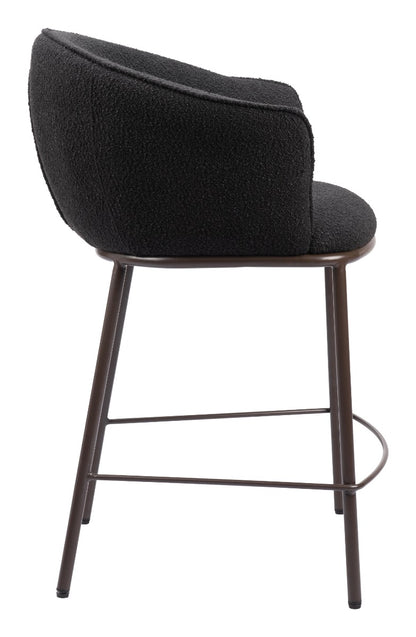 Essen Counter Stool - Black & Bronze Elegant and Stylish Counter Stool for Contemporary Kitchens and Dining Spaces