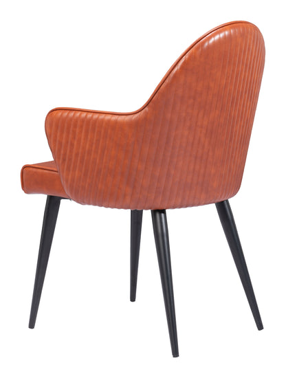 Silloth Dining Chair - Brown Modern Upholstered Chair for Cozy Dining Spaces