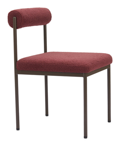 Livorno Dining Chair - Red & Bronze Stylish Upholstered Chairs for Elegant Dining Spaces