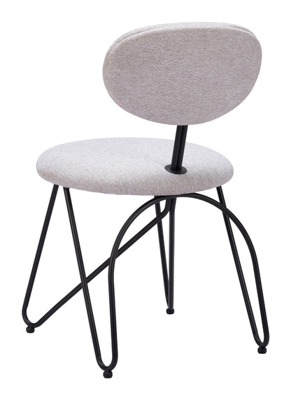 Novi Dining Chair Set of 2 - Dove Gray Modern Upholstered Chairs for Stylish Dining Spaces