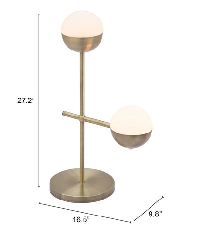 Waterloo Table Lamp White & Bronze